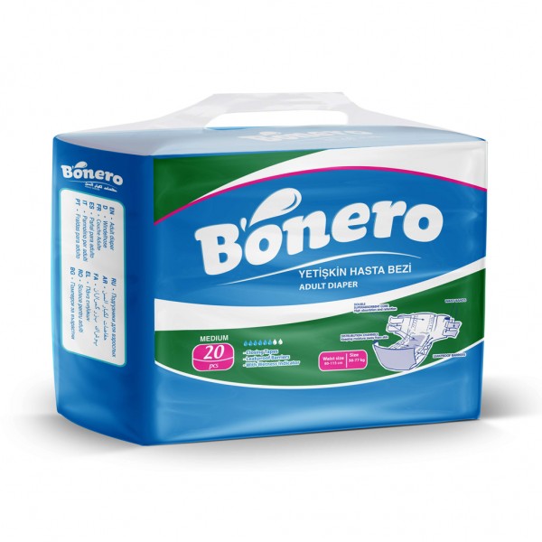Bonero Adult Diapers Large 16 Pcs